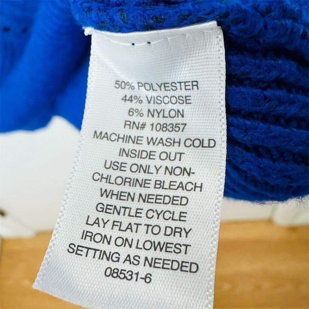 NWT Liz‎ Claiborne Women's 2XL Blue Half-Zip Pullover Sweater Long Sleeve - Picture 6 of 8